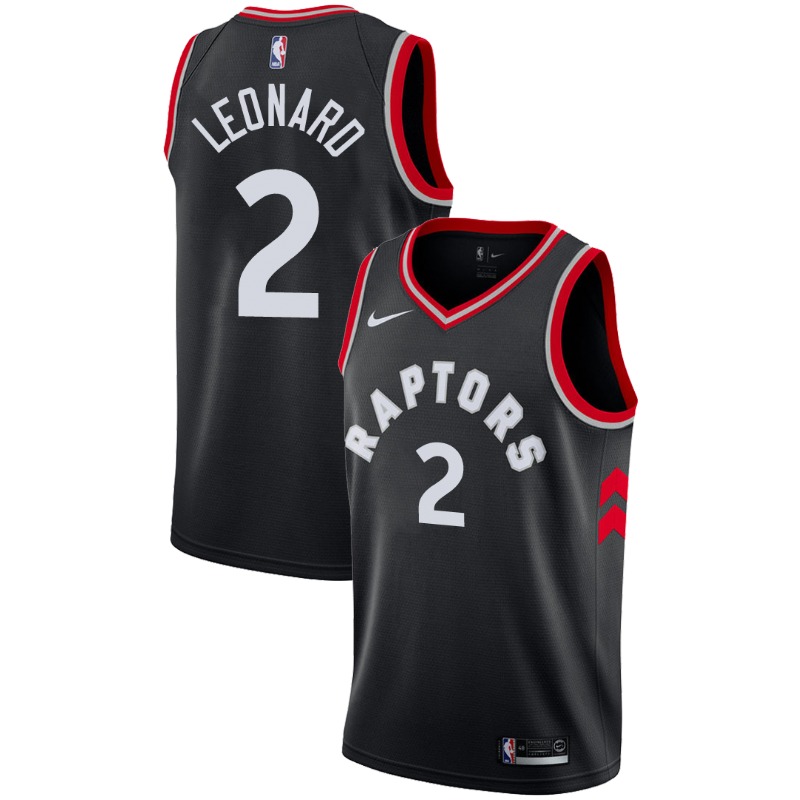 Men's Toronto Raptors #2 Kawhi Leonard Black NBA Stitched Jersey